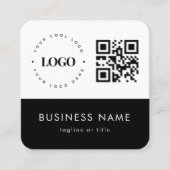Zakelijk Professioneel Custom Logo QR Code Company Vierkante Visitekaartje (Voorkant)