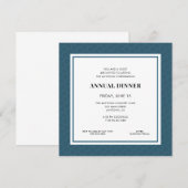 Zakelijk professioneel diner | Blauw Geometrisch Kaart (Voorkant / Achterkant)