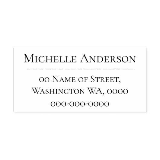 Zakelijk professioneel eenvoudig adres  zelfinktende stempel (Design)