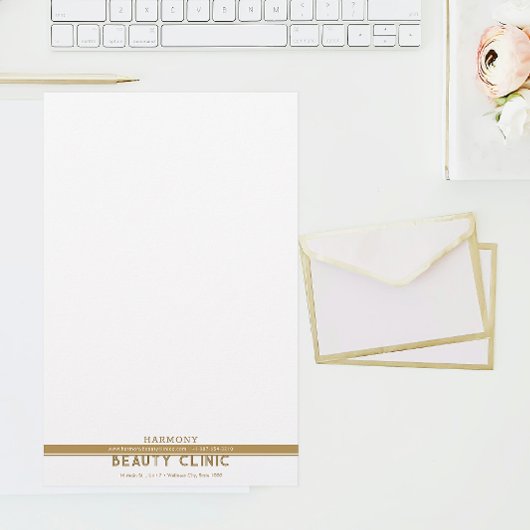 Zakelijk, professioneel goudbruin briefpapier