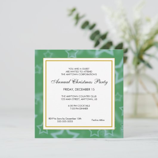 Zakelijk Professioneel Kerstfeest Kaart (Staand voorkant)