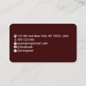 Zakelijk Professioneel Krediet Kaart Style Modern Visitekaartje (Achterkant)