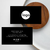Zakelijk Professioneel Logo Design Circle Zwart Visitekaartje