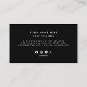 Zakelijk Professioneel Logo Design Circle Zwart Visitekaartje (Achterkant)