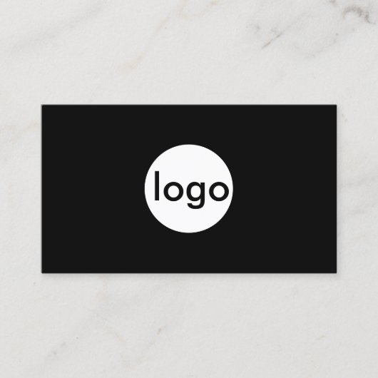 Zakelijk Professioneel Logo Design Circle Zwart Visitekaartje (Voorkant)