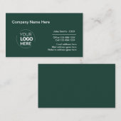 Zakelijk Professioneel Logo Design Emerald Green Visitekaartje (Voorkant / Achterkant)