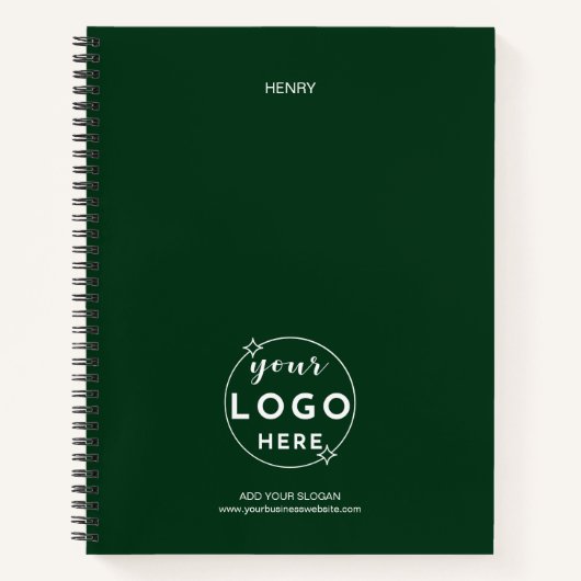 Zakelijk Professioneel Logo Minimalistisch Groen S Notitieboek (Voorkant)