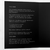 Zakelijk Professioneel Logo Zwart Drievouw Brochur Drieluik Kaart (Binnenzijde eerst)