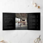 Zakelijk Professioneel Logo Zwart Drievouw Brochur Drieluik Kaart (Binnen)