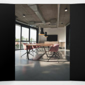 Zakelijk Professioneel Logo Zwart Drievouw Brochur Drieluik Kaart (Binnenkant midden)