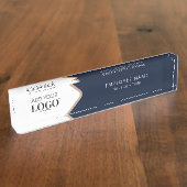 Zakelijk Professioneel Modern Elegant Werknemer Naambordje (Zijkant)