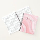 Zakelijk Professioneel Modern Roze Marmeren Patroo Notitieboek (Binnen)