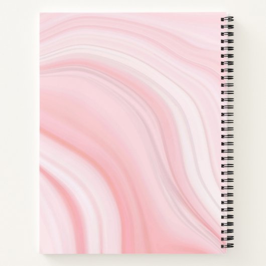 Zakelijk Professioneel Modern Roze Marmeren Patroo Notitieboek (Achterkant)