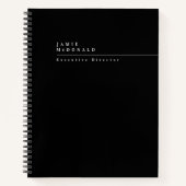 Zakelijk Professioneel Modern Zwart-Wit Notitieboek (Voorkant)