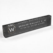 Zakelijk Professioneel Monogram Desk Name Bord Naambordje