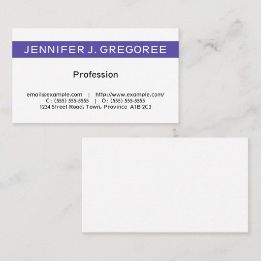 Zakelijk, professioneel Visitekaartje (Voorkant / Achterkant)