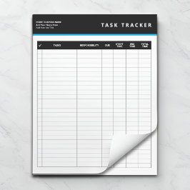 Zakelijk projectbeheer Taak Tracker Notitieblok