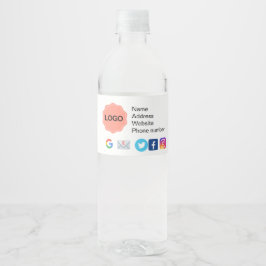 Zakelijk promotieproduct waterfles etiket