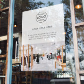 Zakelijk promotioneel logo foto wit raamsticker