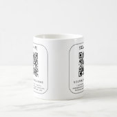 Zakelijk QR-code Bedrijfs Sjabloon Wit Eenvoudig Koffiemok (Center)