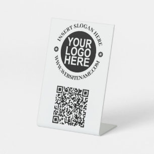Zakelijk QR-code en logo sokkelbord Reclamebord Met Voetstuk