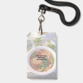 Zakelijk QR Code Licht Foto Cool Promo Evenement V Badge (Achterkant met lanyard)