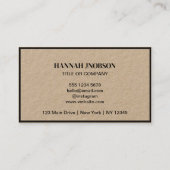 Zakelijk QR Code & Logo Modern Rustiek Zwart Visitekaartje (Achterkant)