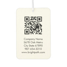 Zakelijk QR-code logo naam contact zwart wit Luchtverfrisser
