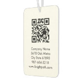 Zakelijk QR-code logo naam contact zwart wit Luchtverfrisser (Links)
