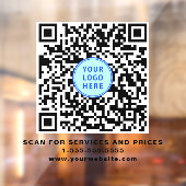 Zakelijk QR-code logo Raamsticker (Vel 2)