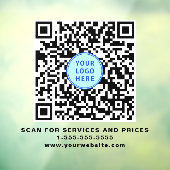 Zakelijk QR-code logo Raamsticker (Vel 3)