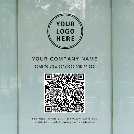 Zakelijk QR-code logo Raamsticker