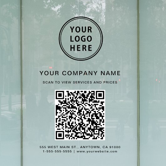 Zakelijk QR-code logo Raamsticker