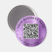 Zakelijk QR-code paarse promotie Magneet (Voorkant / Achterkant)