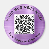 Zakelijk QR-code paarse promotie Magneet (Voorkant)