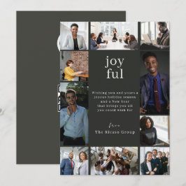 Zakelijk QR-logo kerst Persoonlijk 10 foto Feestdagenkaart