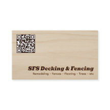 Zakelijk QR VCard voor Schutting- en Terrasbedrijv