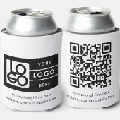 Zakelijk Rechthoekig Logo Tekst Promo QR Code Blikjeskoeler