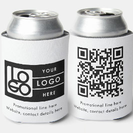 Zakelijk Rechthoekig Logo Tekst Promo QR Code Blikjeskoeler