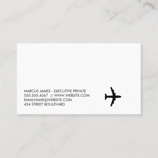 Zakelijk reizen visitekaartje (Achterkant)