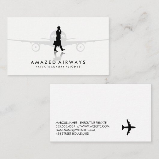 Zakelijk reizen visitekaartje (Voorkant / Achterkant)