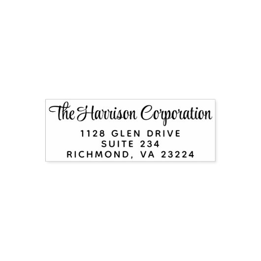 Zakelijk retouradres in script zelfinktende stempel (Design)