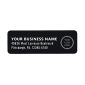 Zakelijk retouradres Logo Zwarte Labels (Voorkant)