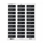 Zakelijk retouradres Logo Zwarte Labels (Full Sheet)