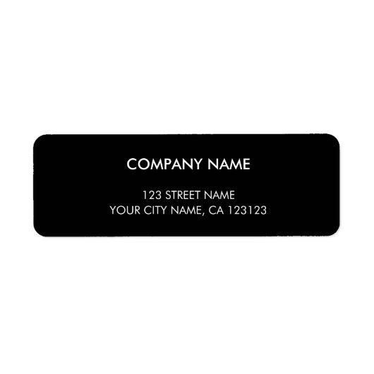 Zakelijk retouradres Minimale zwart-wit Etiket (Voorkant)