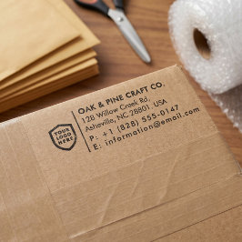 Zakelijk retouradres | Modern professioneel logo Zelfinktende Stempel