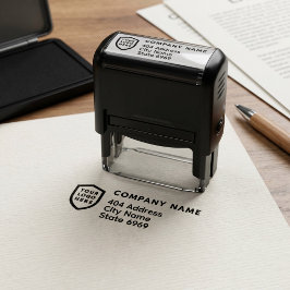 Zakelijk retouradres | Modern professioneel logo Zelfinktende Stempel
