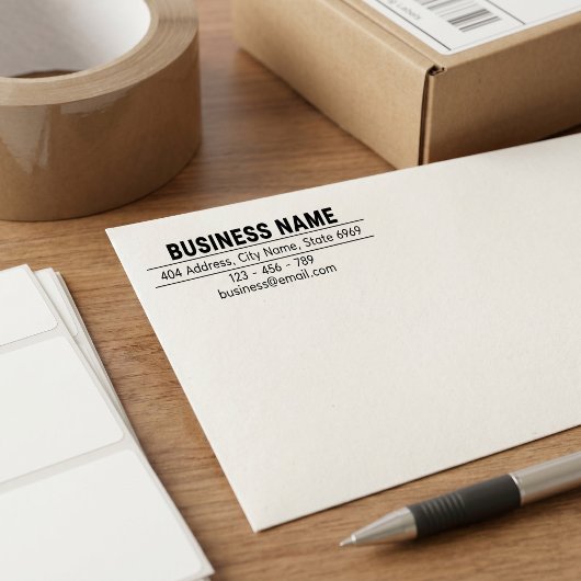 Zakelijk retouradres | Modern professioneel logo Zelfinktende Stempel