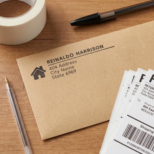 Zakelijk retouradres | Modern professioneel logo Zelfinktende Stempel