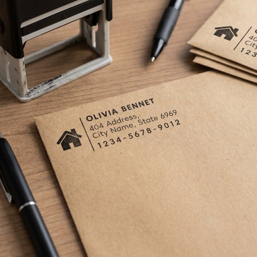 Zakelijk retouradres | Modern professioneel logo Zelfinktende Stempel